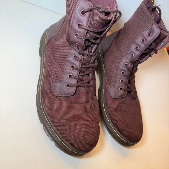 Dr Martens Burgundy/Maroon Canvas Boots Mens Size 11 main image 6